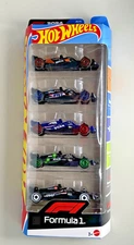 HOT WHEELS 2024 FORMULA 1 - 5 PACK - McLAREN, ALPINE, RED BULL, SAUBER, HAAS