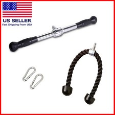 Tricep Press Down Cable Machine Attachment LAT Pulldown 20 Inches Gym Set