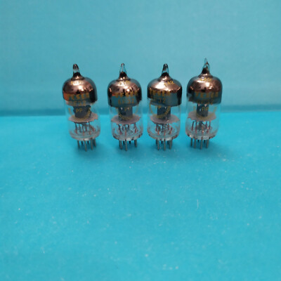 4pcs 6F32 TESLA TUBES Yellow inscription NOS SAME DATE Dec 1961 Tested