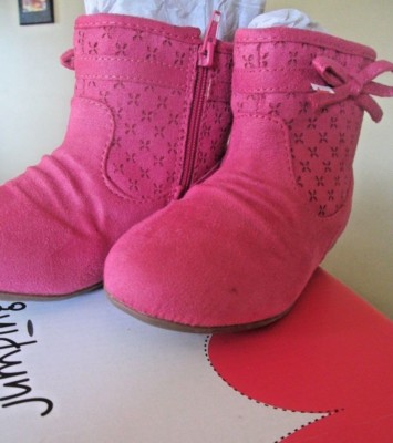 New in Box Toddler Girls' Jumping Beans Collie Pink Boots 9 New