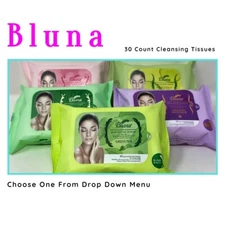 Bluna Makeup Remover Tissue Cleansing Wipes Facial Make-up Towlette 30 Sheets