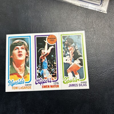Tom LaGarde Swen Nater James Silas Rebounding Leader 1980 81 Topps Cb38d-3