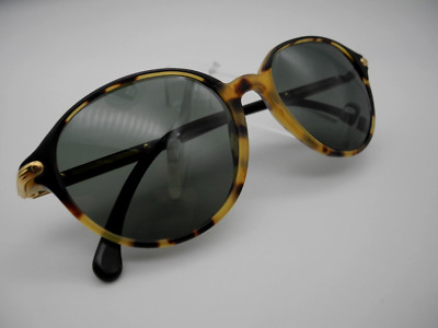 Vintage Montblanc Meisterstück Havana Sonnenbille Sunglasses Panto-Brille 1990