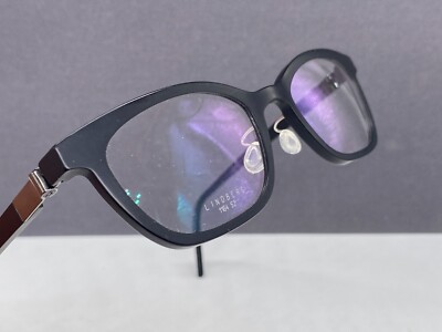 Lindberg Eyeglasses Frames Woman Black Square Cat Eye Full Rim Titanium 1164