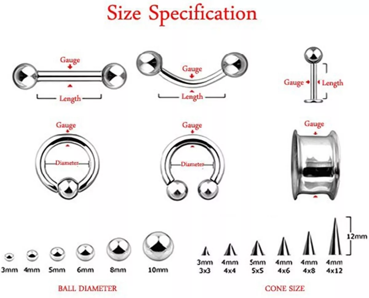 Barbell Tongue Nipple Ring w 4mm Balls 16 Gauge 5 8