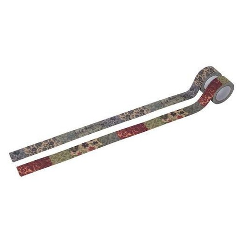 Tim Holtz Idea-ology Linen Tape 2pcs - Patchwork - Picture 2 of 4