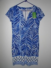 BNWT Lilly Pulitzer UPF 50  Dress Twilight Blue Early Riser Parrots Size XS new
