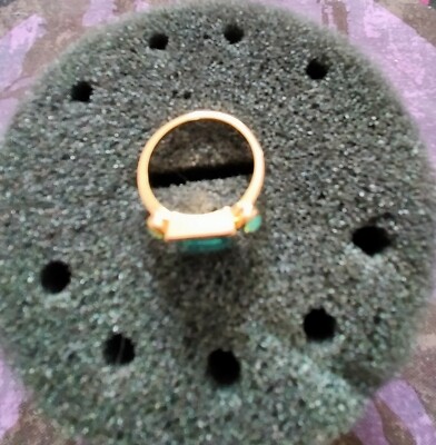 Bague Femme Neuve Taille 54 (17.3 Mm) - Acier Inoxydable, Pierres Imitation Bleu/vert
