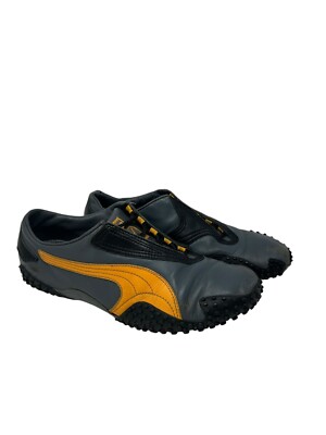 RARE Vintage Puma Mostro Y2K Bubble Sole Lace Up Grey Orange Mens