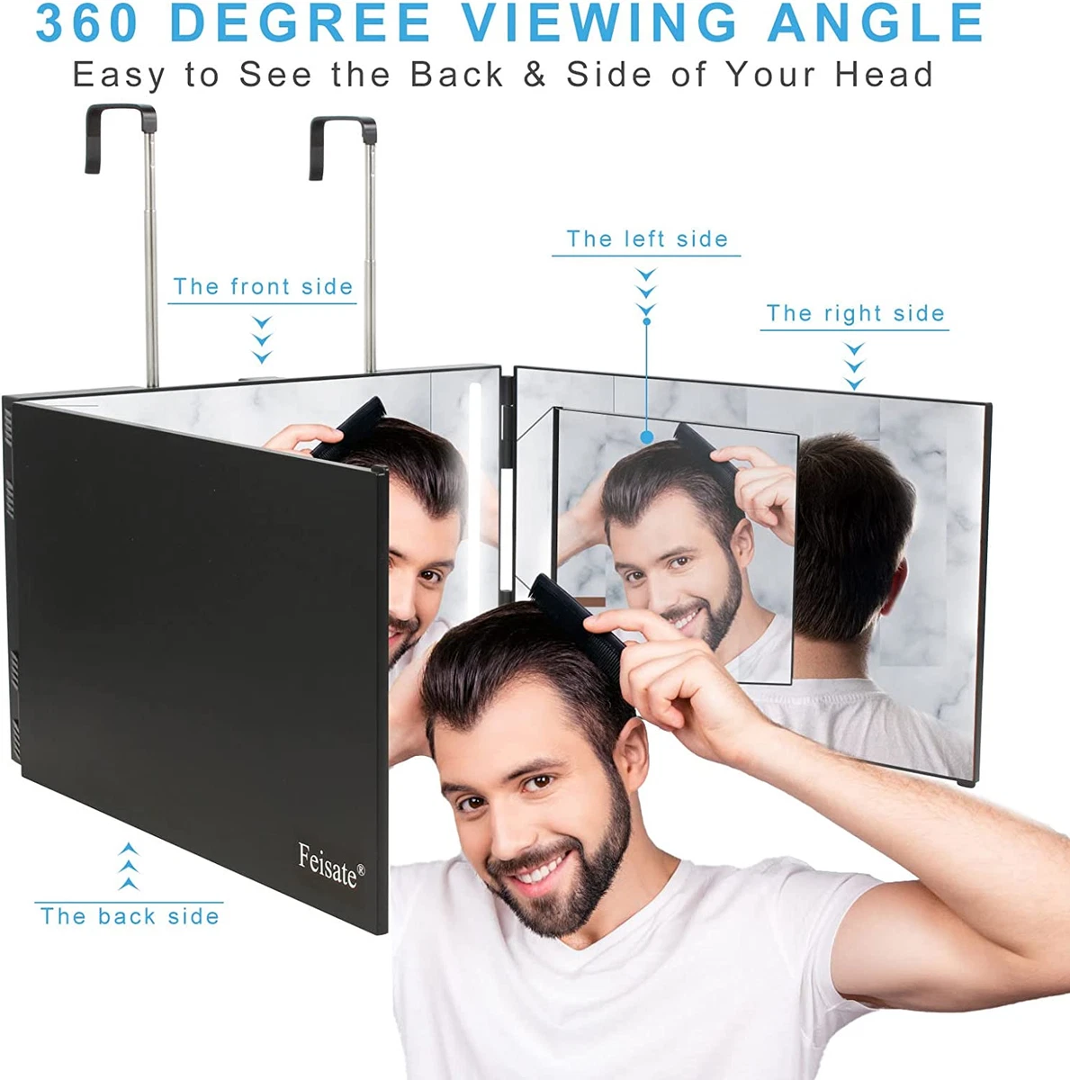 3 way mirror with lights outlet