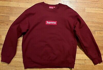 Supreme Box Logo Crewneck Cardinal Red Men's Size XL FW22 Fall