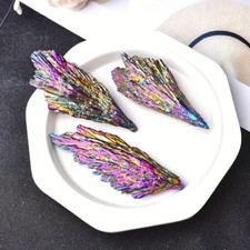 1pc Natural Black Tourmaline Raw Stone Crystal Healing Meditation Colorful Blue