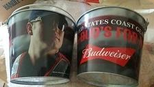 budweiser salutes the coast guard beer bucket...free shipping- 