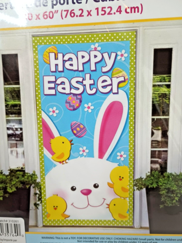 Copertura leggera per porta/parete in plastica Happy Easter 30 x 60 pollici nuova - Foto 2 di 4
