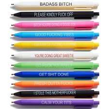 Novelty Sarcastic Ballpoint Pens Funny Office Pens with Snarky Sayings 11 Pack