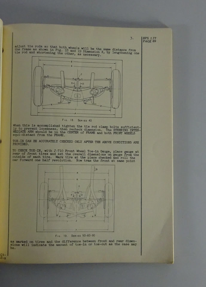 Manuale Buick Serie 40-90 Allineamento Sterzo E Ruote 1934/35 - Immagine 3 di 4