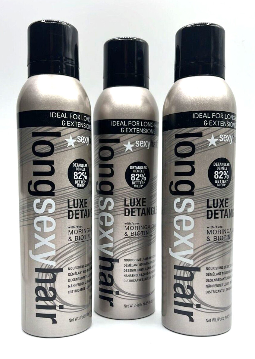 3 x Sexyhair Long Luxe Detangler 150 ml