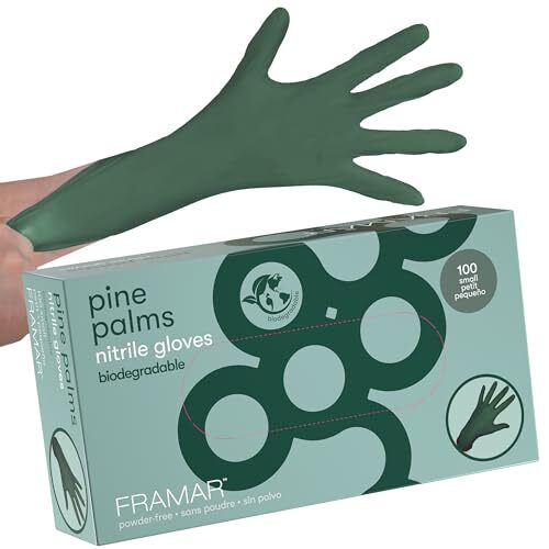 Green Gloves Disposable Latex Free – Powder Free Nitrile Gloves Small, Dispos...