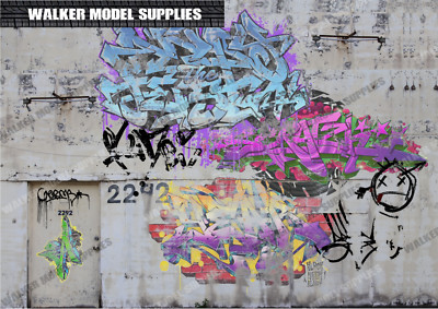  Graffiti Garagenwände im Maßstab 1:24 - Vinylplatten abziehen und auftragen. Design 13