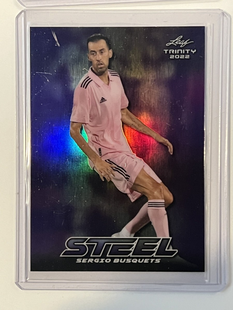 2022 Leaf Trinity MLS Miami Sergio Busquets SP Steel Purple Holo