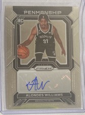 2022-23 Panini Prizm NBA Basketball Alondes Williams Rc Rookie Auto Penmanship