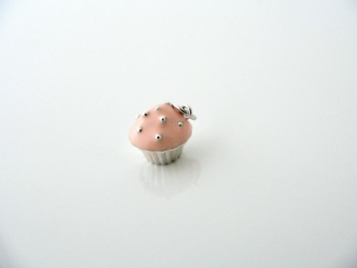 Tiffany \u0026 Co Silver Pink Enamel Cupcake 
