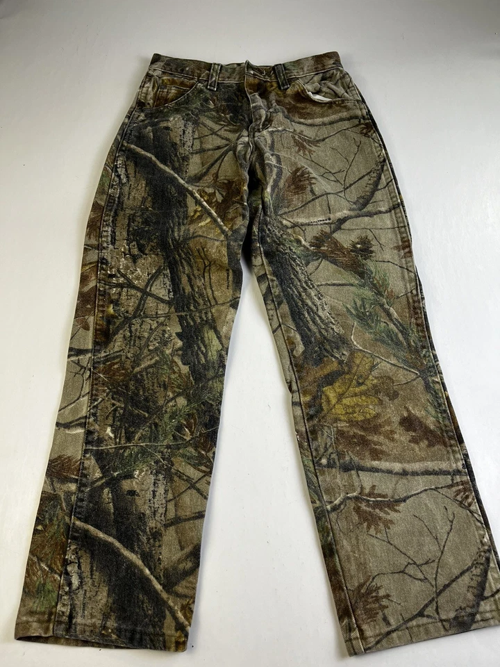 Pantalones de mezclilla Wrangler Pro Gear para niños 12 Reg RealTree de madera dura camuflados al aire libre Foto 4 de 4