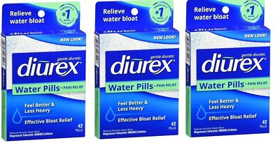 Diurex  Water Pills with Caffeine - 42 tablets 3 packs