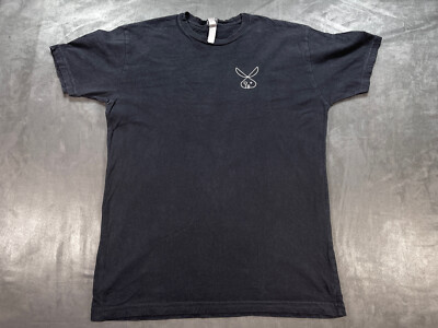 Faded Black Rabbit with monocle Data Encryption Mainframe Coding Shirt Medium