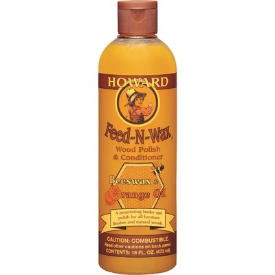 Howard Products Feed-N-Wax Wood Polish and Conditioner, 16-Ounce, FW0016
