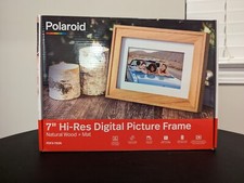 Polaroid 7" Hi-Res Digital Picture Frame Natural Wood Mat PDFX-750N