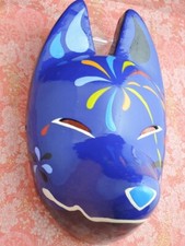 Komendo Full Face Fox Kitsune Mask HANABI Hand Made Painted Japan Party