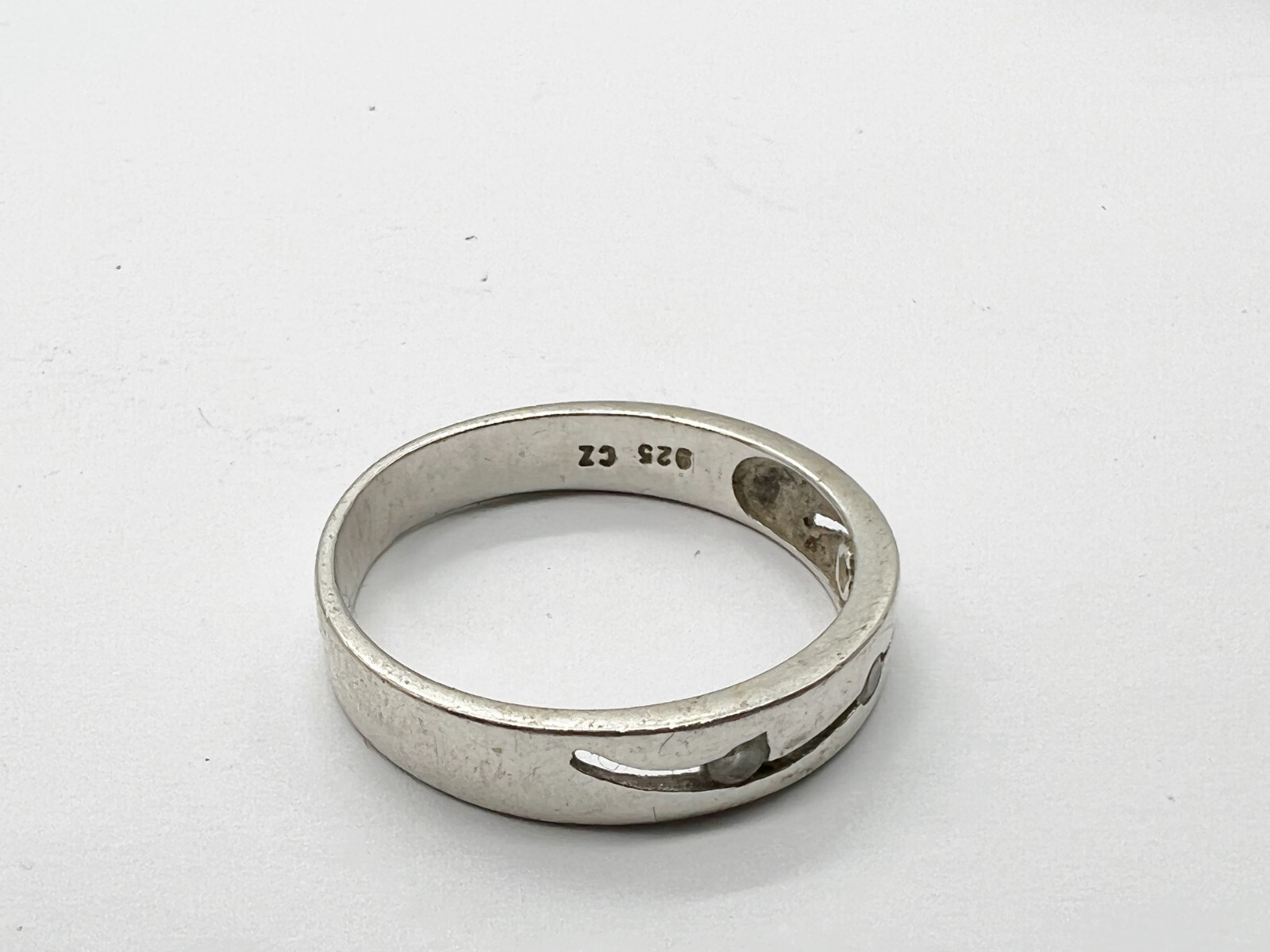 VINTAGE SOLID STERLING SILVER CZ SET TRILOGY 3 GE… - image 4