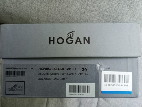 HOGAN ITALY WOMEN'S US 9 Olympia URBAN-SNEAKERS-SPORT-COMFORT Leather Metallic - Picture 11 of 11