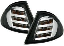 2x LED Frontblinker Blinker Schwarz Chrom für BMW 3er E46 Limo Touring 98-09/01