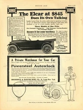 1917 Elkhart Carriage & Motor Car Co. Ad: Elcar Model D Auto. Elkhart, Indiana