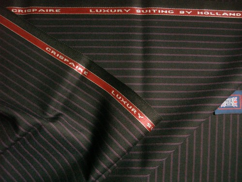 Holland & Sherry 100% WOOL SUITING FABRIC “CRISPAIRE” MADE IN ENGLAND = 1.85 m. - Picture 6 of 12