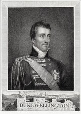 ARTHUR WELLESLEY 1st Duke of Wellington 1818 Order of the Bath engraving