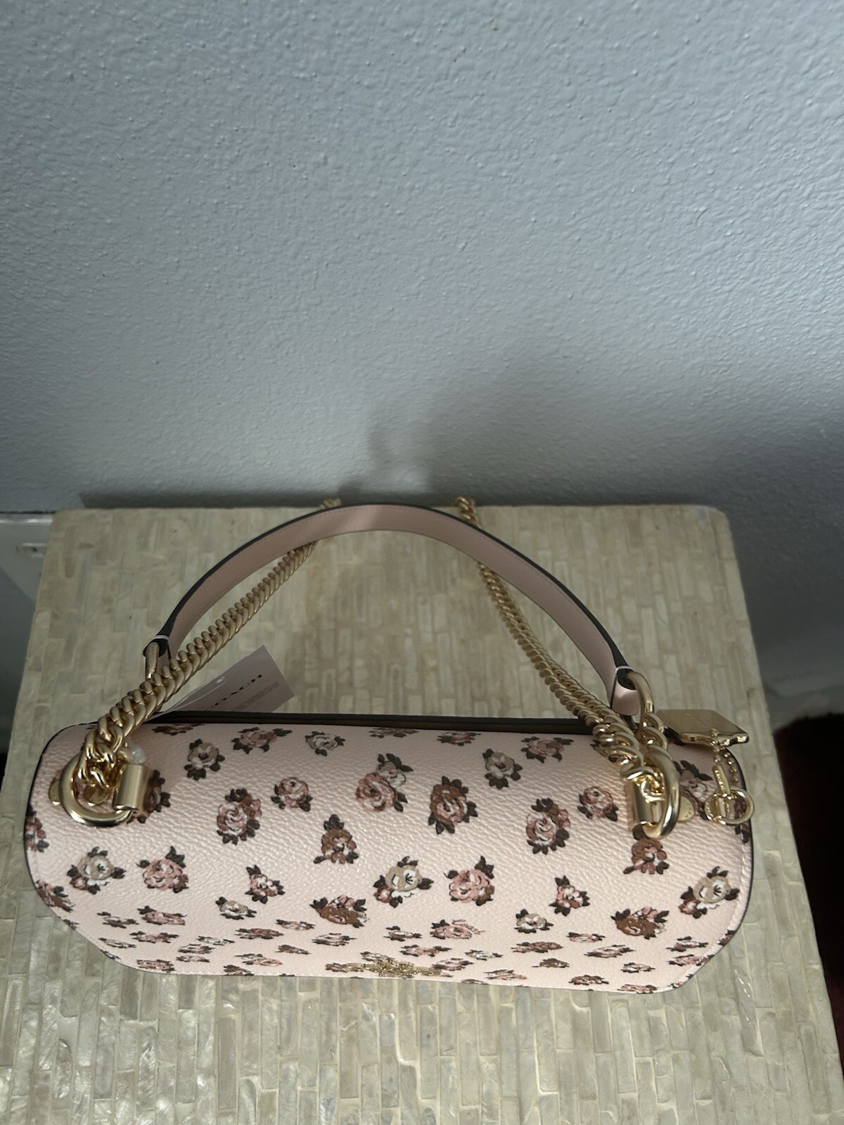 Coach Klare Crossbody Bag With Rose Print Gold/Blush Multi & Medium Wallet (Set) image 8