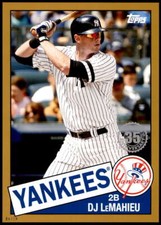 DJ LeMahieu 2020 Topps 1985 35th Anniversary Series 2 5x7 Gold #85TB-30 /10 Yank