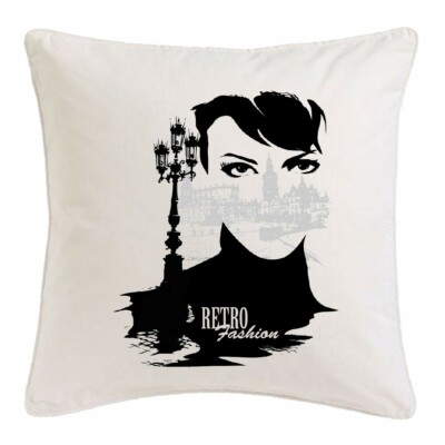 KISSENBEZUG 40X40cm RETRO FASHION FASHION LOVE BEAUTY PEOPLE NYC CLOTHING GIRL
