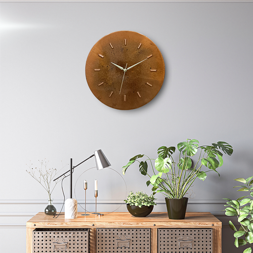 Farmhouse Wall Clock, Unique Handmade Patina Copper Wall Clock for Wall Decor - Picture 30 of 32