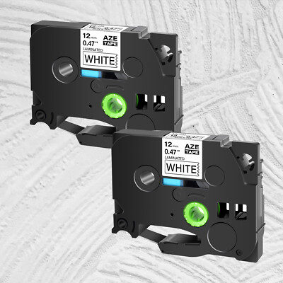 2Stk 12mm 0.47'' TZ231 TZe-231 Komp. Brother Tape Cassette für P-Touch PT-550 340