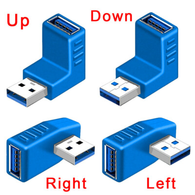 Adaptateur USB 2.0 Angle Droit Mâle Vers Femelle 90° - Neuf - Marque Renkforce - Longueur 5 Cm