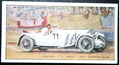 Mercedes Benz Ulster T.T.  Caracciola Vintage 1930 Motor Racing Card LE12MS
