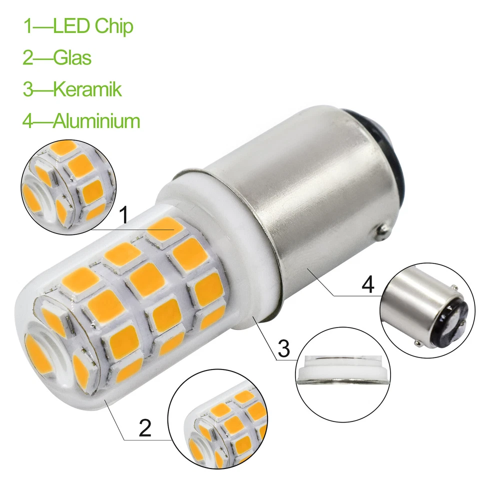 BAY15D/BA15D LED Light Marine lights Boat Bulb 33-2835 12V 3W Ceramics Lamp - Image 4 of 4