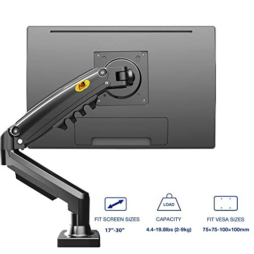 COMPUTER MONITOR STAND Mount Riser Full Motion Swivel Arm with Gas 