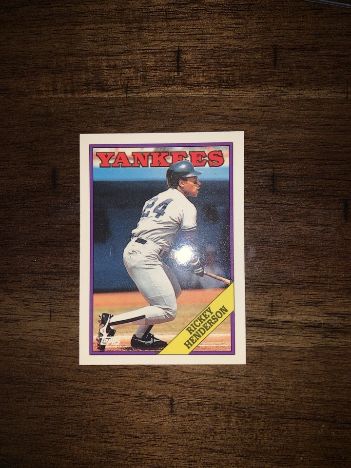 Topps Tiffany 1988 - Rickey Henderson #60 edición de coleccionista casi nuevo M Foto 2 de 3