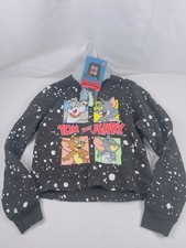 Tom and Jerry Sweatshirt Free Mask Women  s Size Medium 7-9 