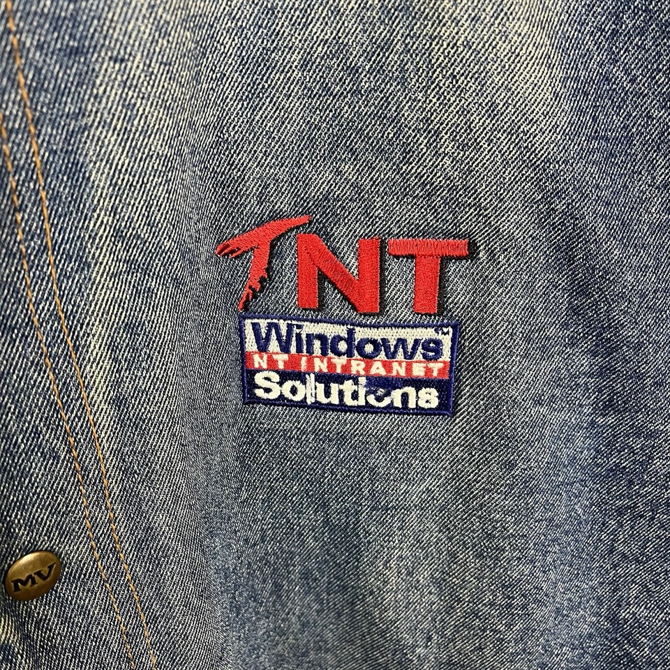 Chaqueta Letterman Vintage Años 90 Microsoft Windows NT Intranet Solutions Talla Grande  Foto 2 de 4